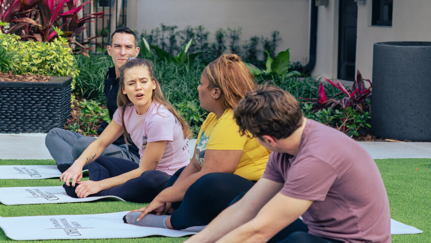 yoga therapy at cbh addiction and mental health rehab south florida